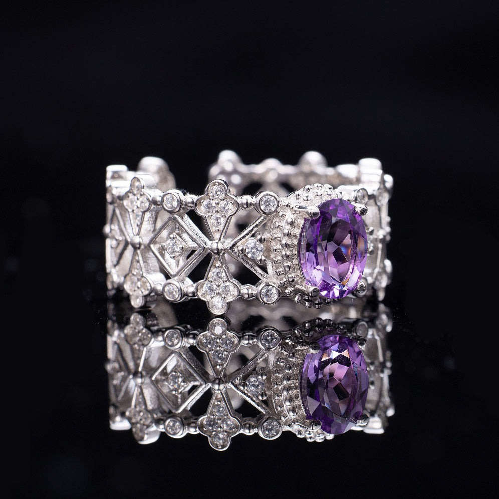 Bague en filigrane ajourée florale 6240