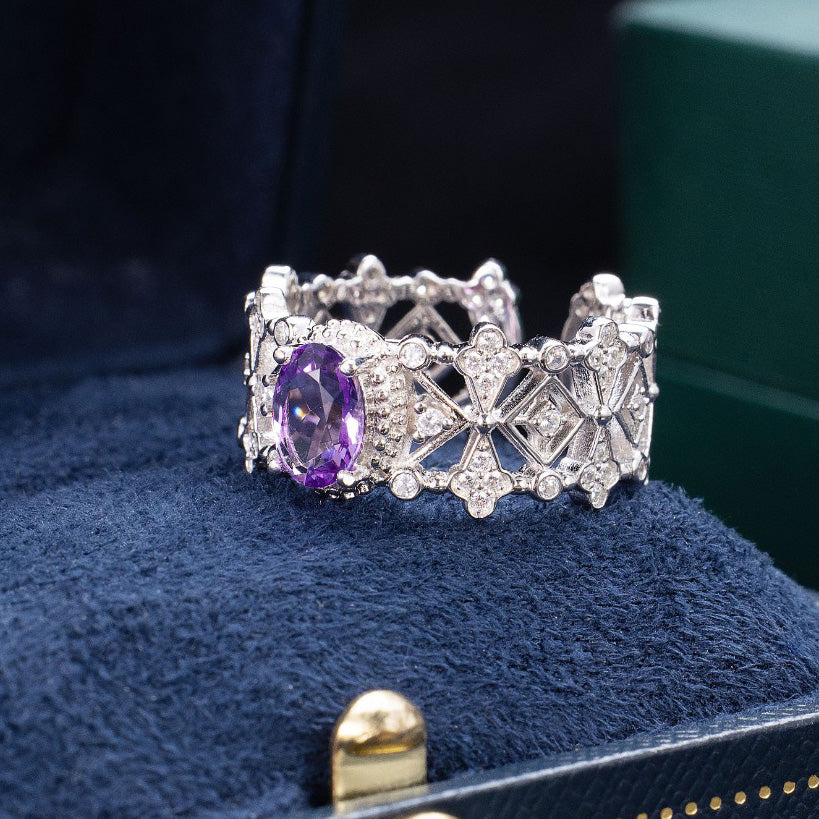Bague en filigrane ajourée florale 6240