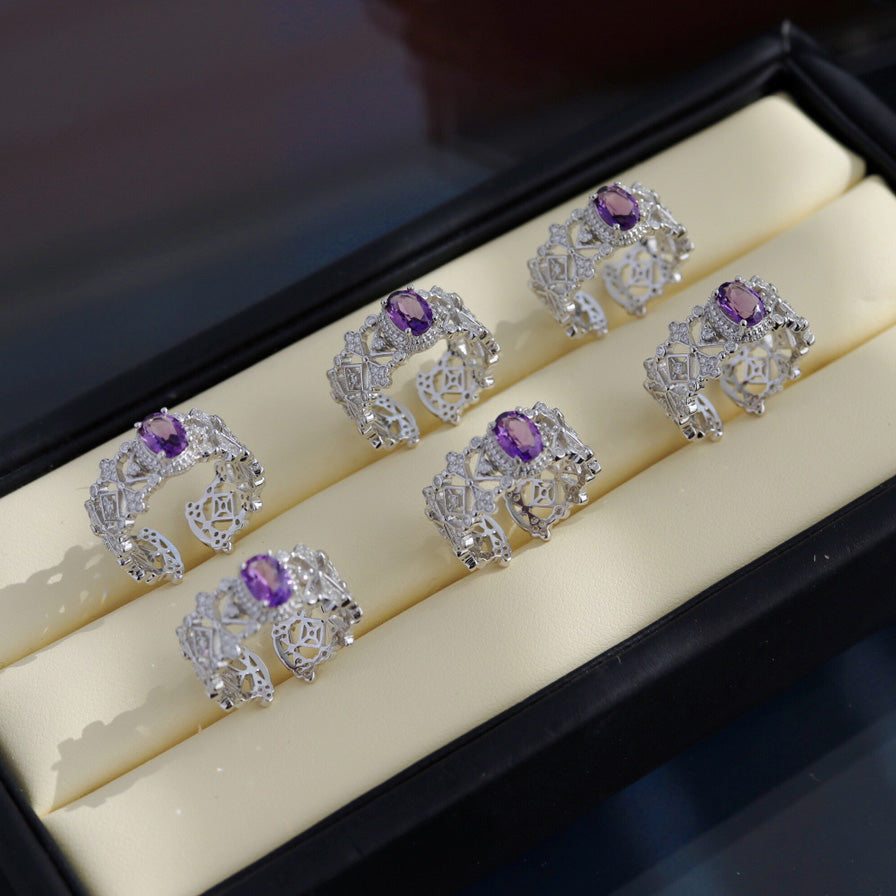 Bague en filigrane ajourée florale 6240