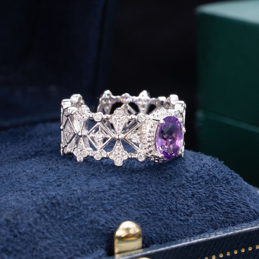Bague en filigrane ajourée florale 6240