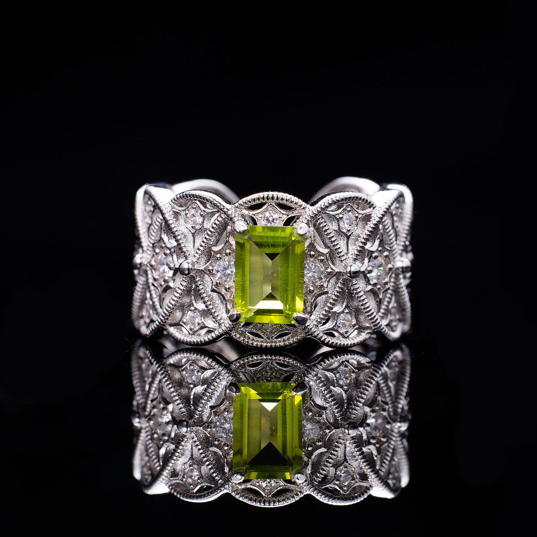 Bague en filigrane de corde de topaze naturelle 6219