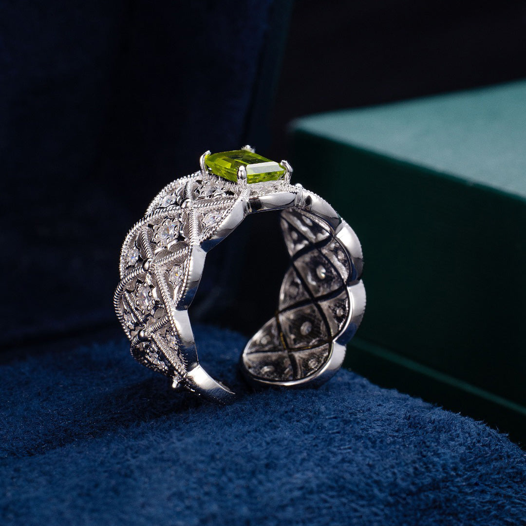 Bague en filigrane de corde de topaze naturelle 6219