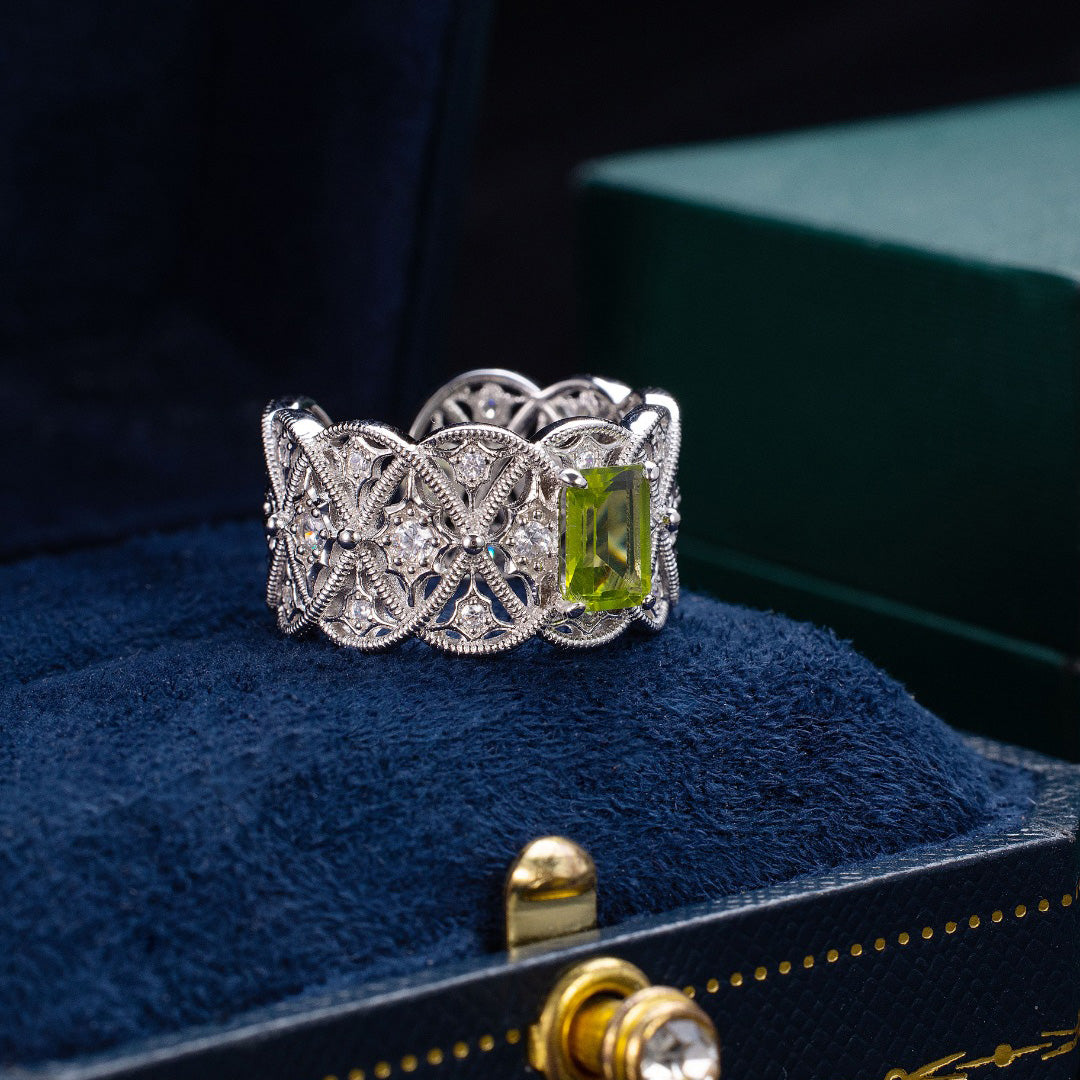 Bague en filigrane de corde de topaze naturelle 6219