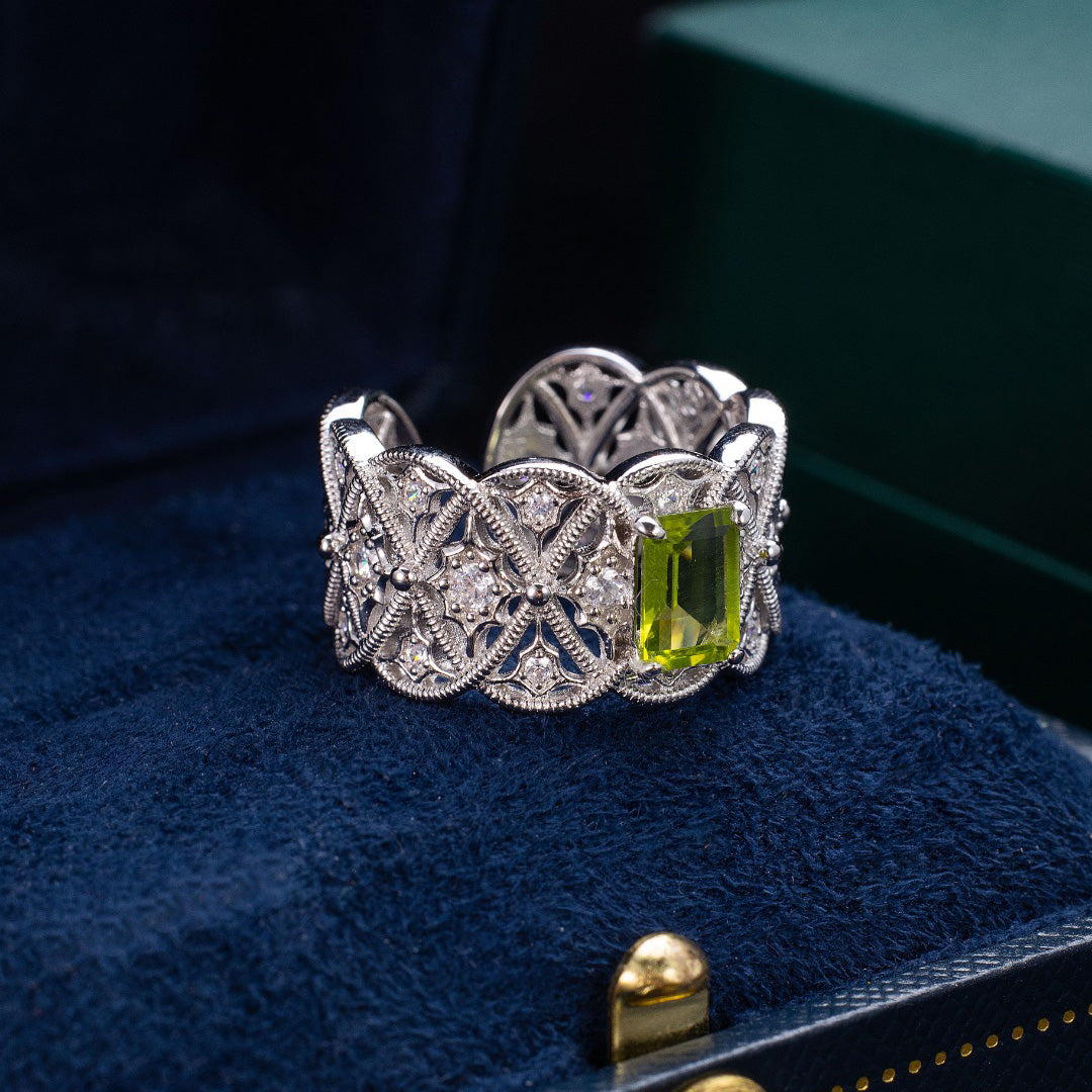 Bague en filigrane de corde de topaze naturelle 6219