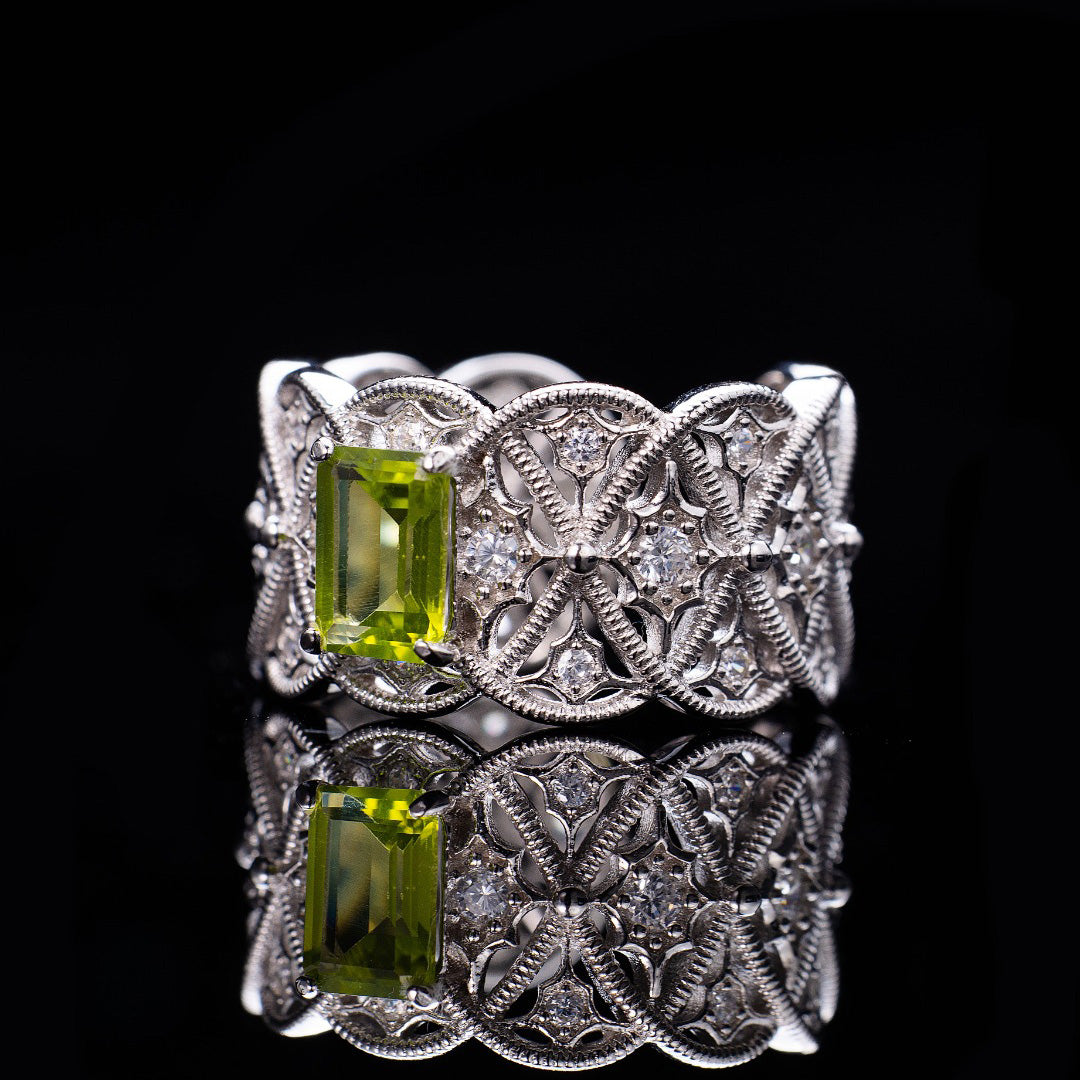 Bague en filigrane de corde de topaze naturelle 6219