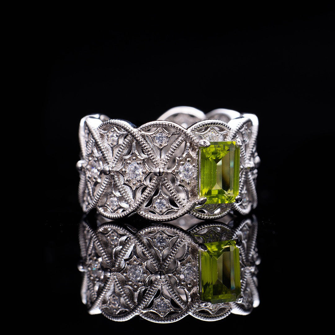 Bague en filigrane de corde de topaze naturelle 6219