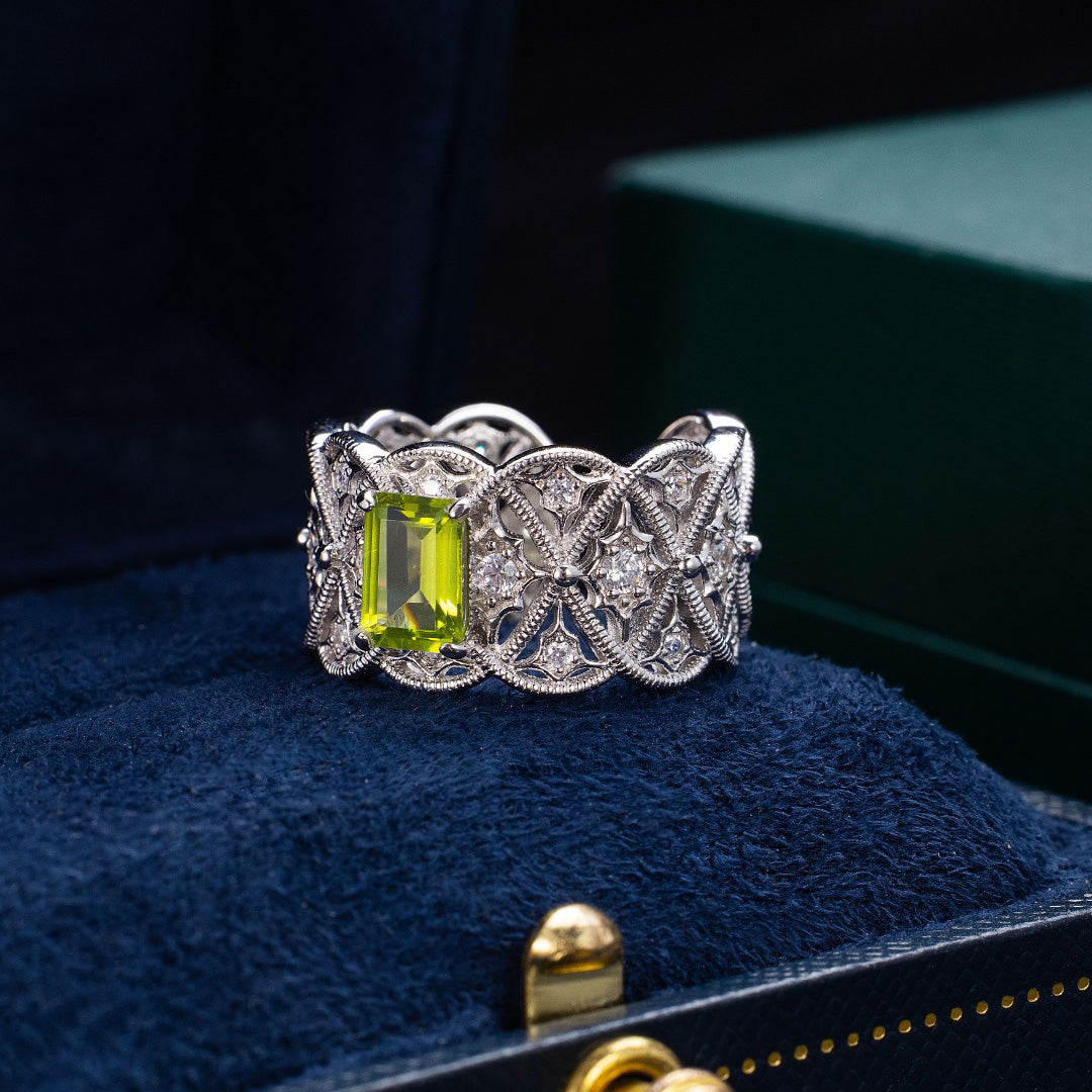 Bague en filigrane de corde de topaze naturelle 6219