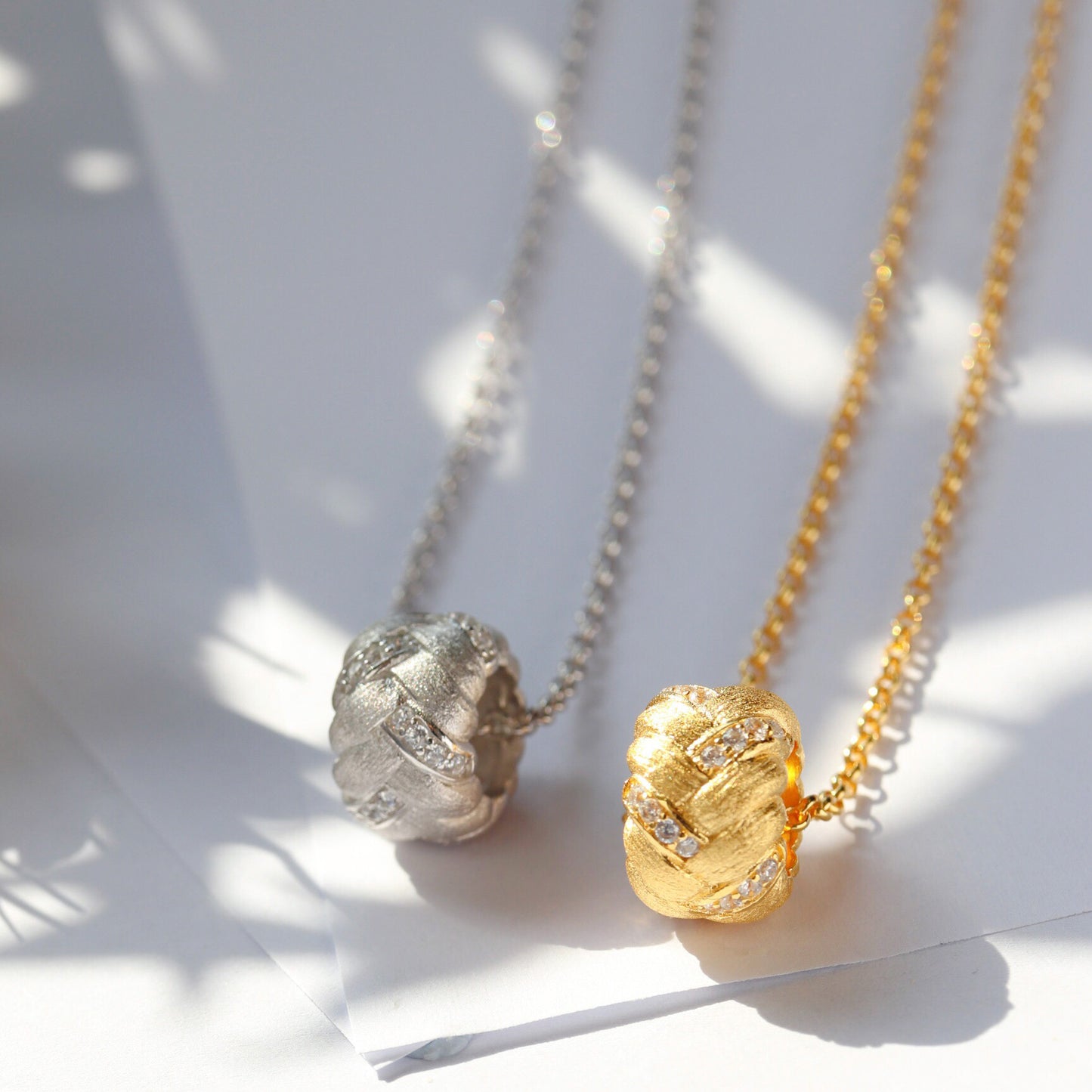 Collier avec bague à motif en tissu 6256