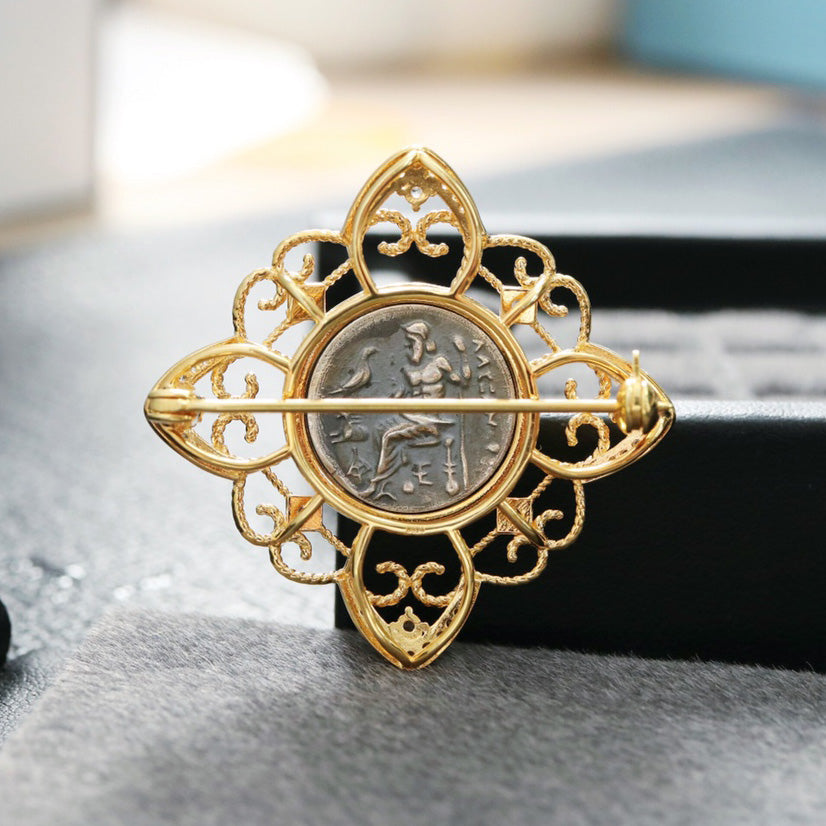 Pendentif en filigrane de pièce d'Hercule 6292