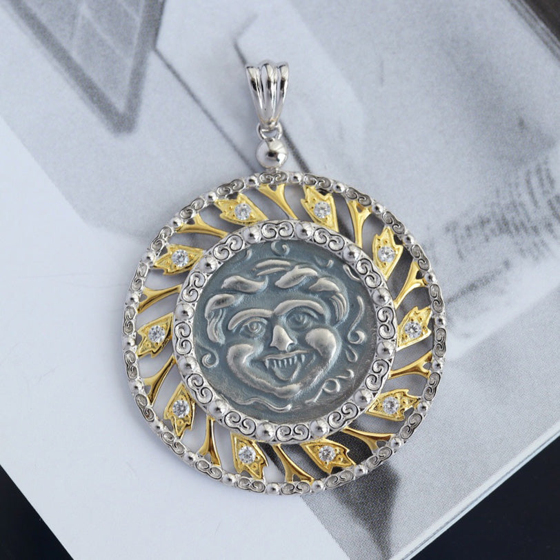Pendentif en filigrane de pièce de monnaie Apollo 6295