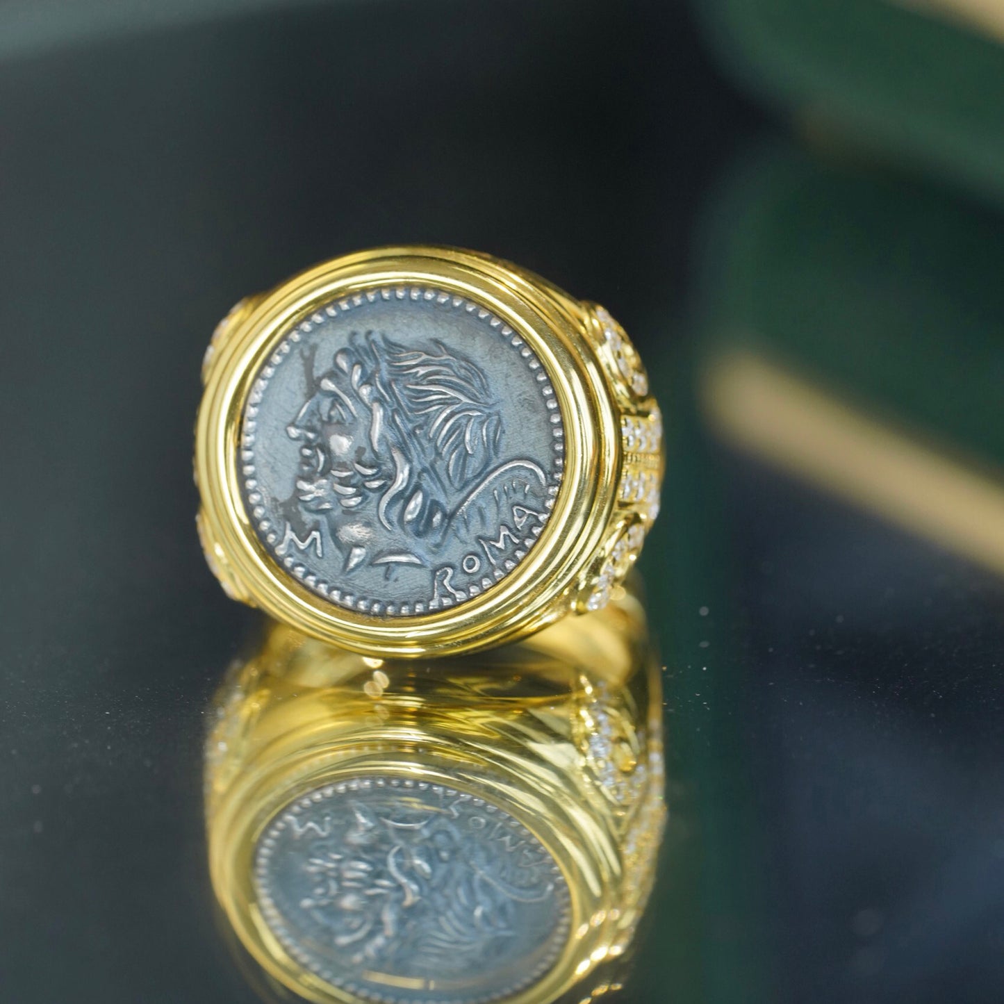 Bague Héraclès en monnaie romaine 6337