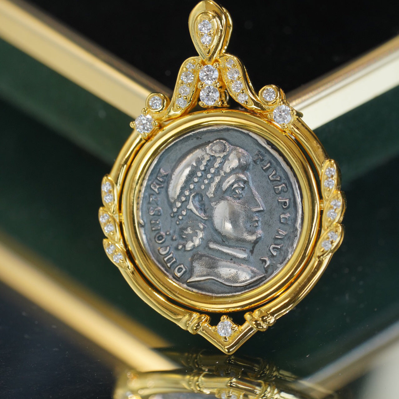 Pendentif pièce de monnaie grecque Accent 6338