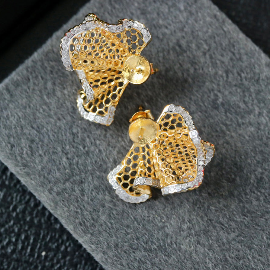 Boucles d'oreilles nid d'abeille Casting 6343