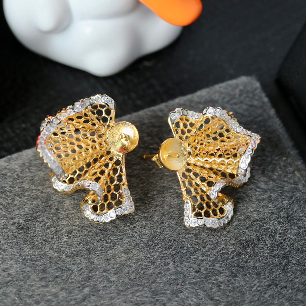 Boucles d'oreilles nid d'abeille Casting 6343