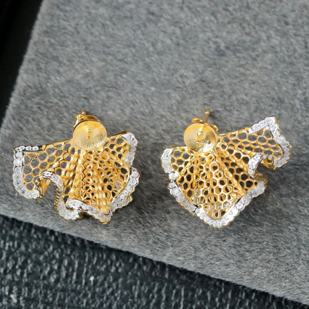 Boucles d'oreilles nid d'abeille Casting 6343