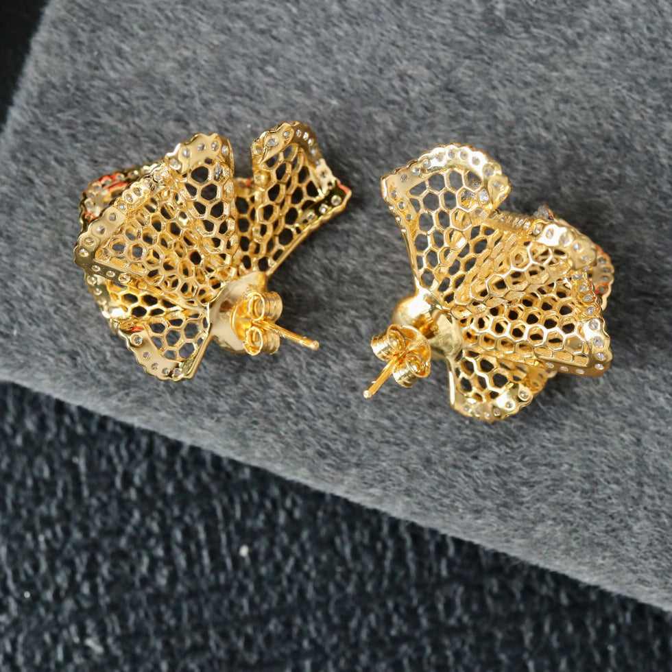 Boucles d'oreilles nid d'abeille Casting 6343