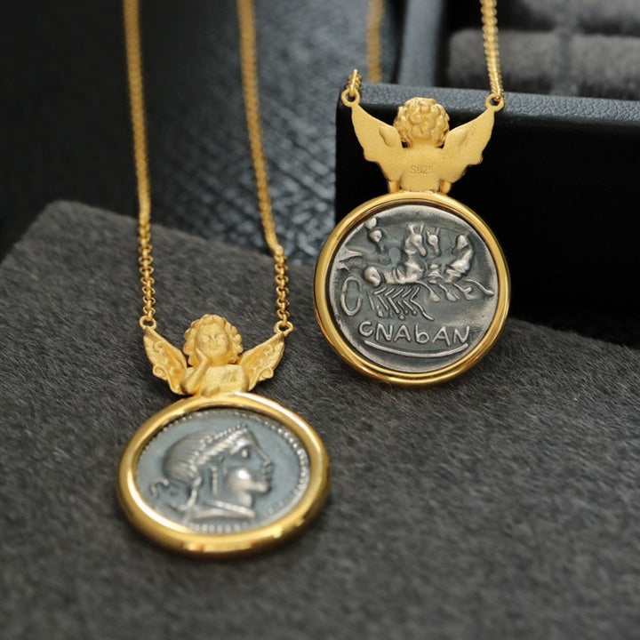 Pendentif Ange Pièce Grecque 6352