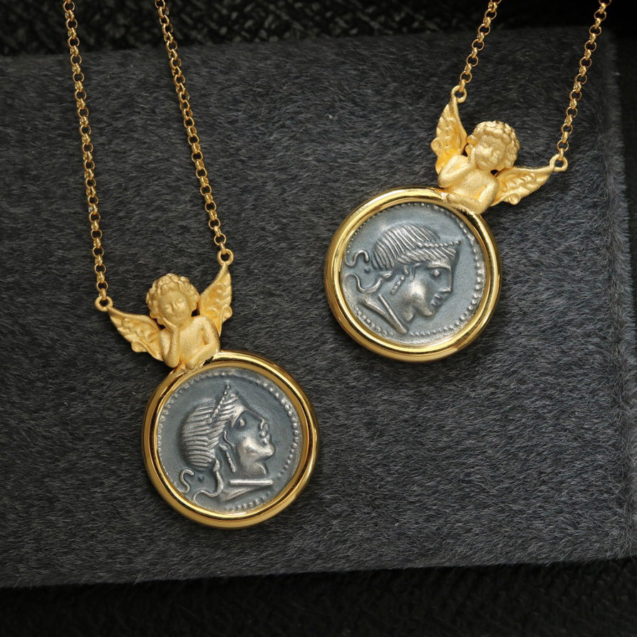 Pendentif Ange Pièce Grecque 6352