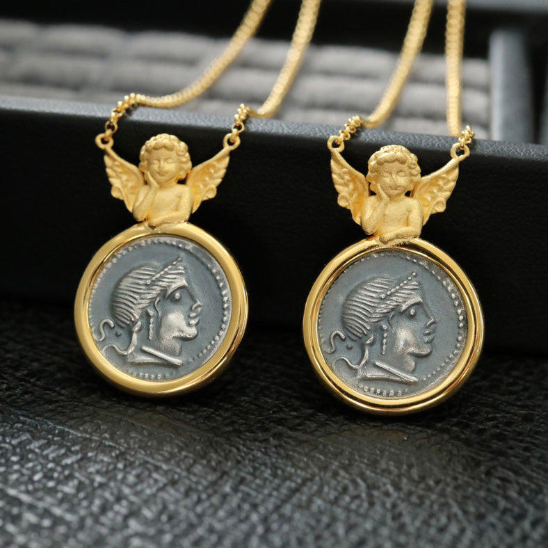 Pendentif Ange Pièce Grecque 6352