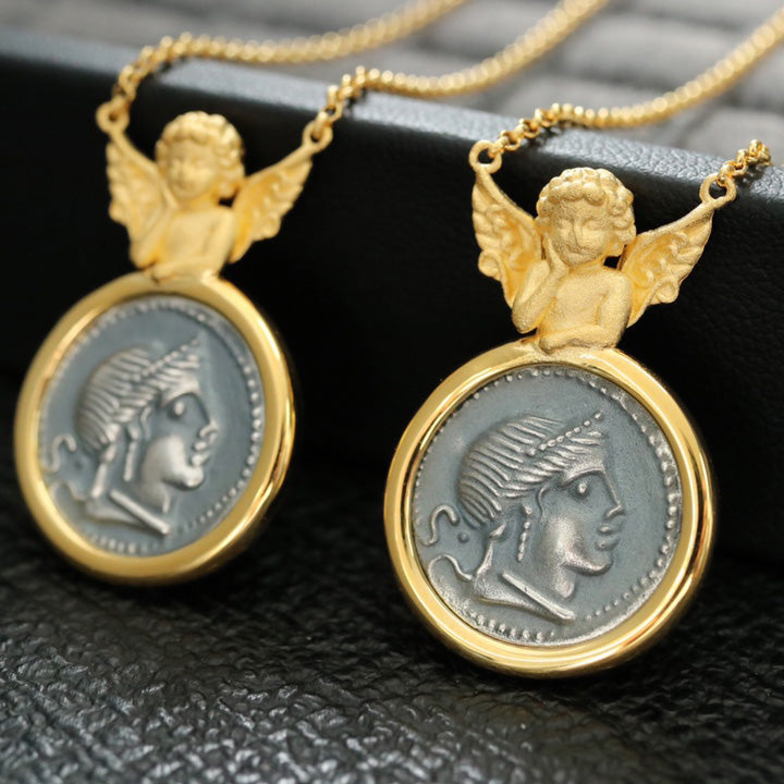 Pendentif Ange Pièce Grecque 6352