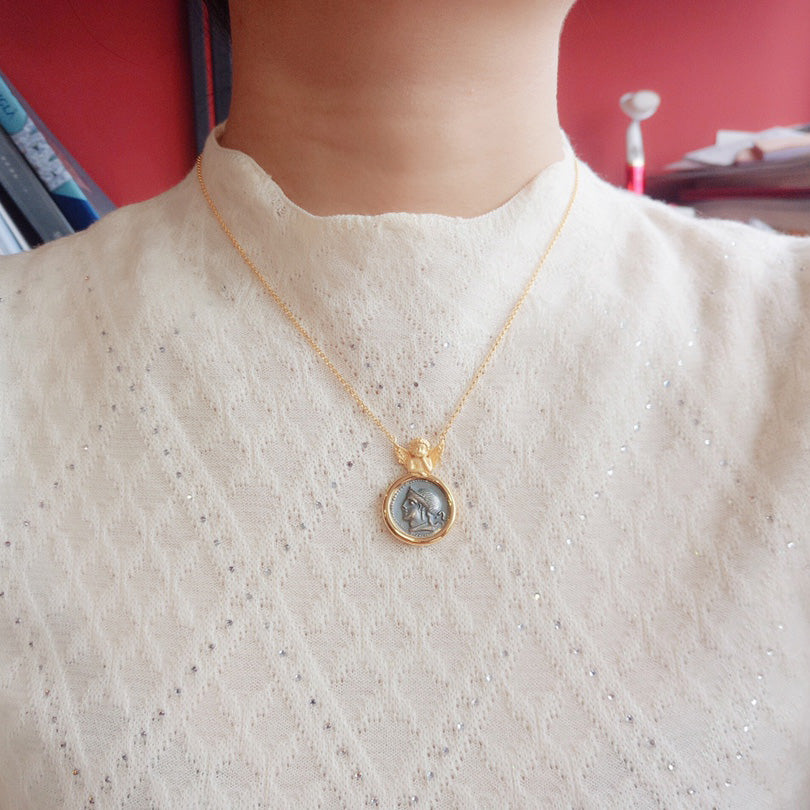 Pendentif Ange Pièce Grecque 6352