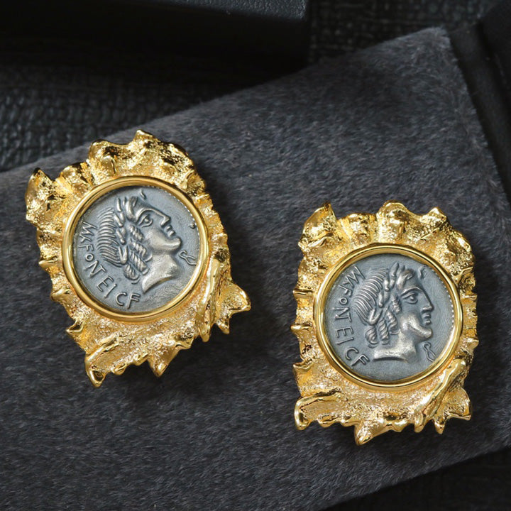 Pendentif à grosse épingle en pièce de monnaie romaine 6354