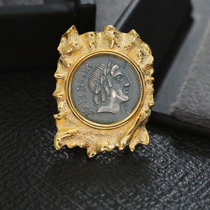 Pendentif à grosse épingle en pièce de monnaie romaine 6354