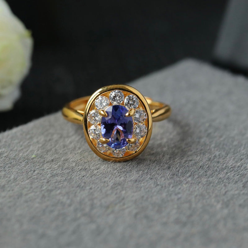 Bague ovale Halo Gem 6356