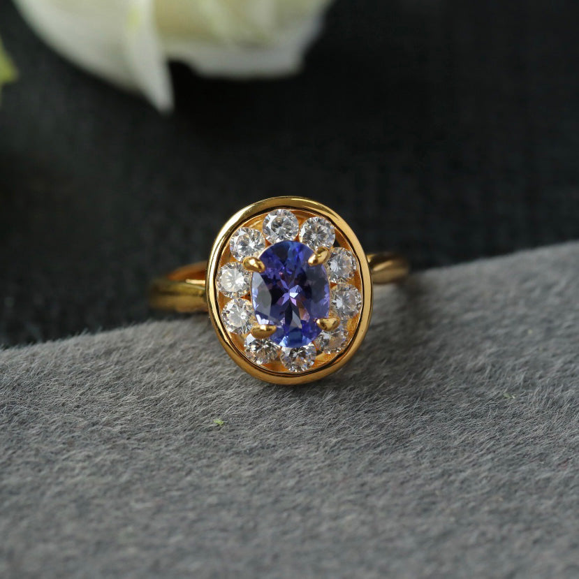 Bague ovale Halo Gem 6356