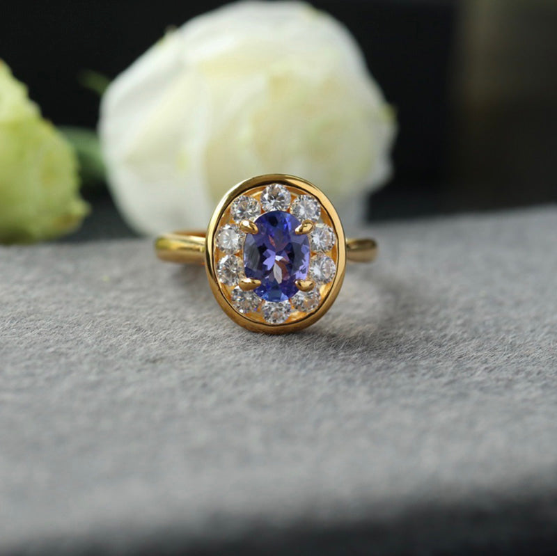 Bague ovale Halo Gem 6356