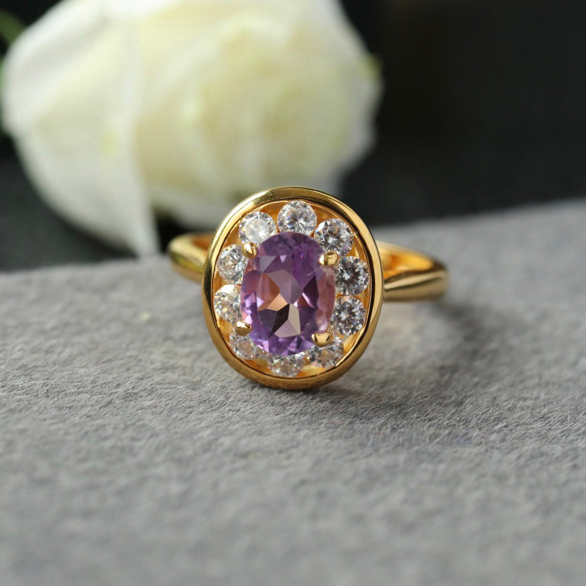 Bague ovale Halo Gem 6356