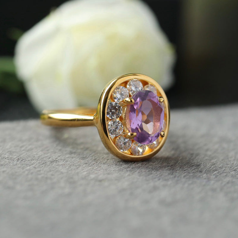 Bague ovale Halo Gem 6356