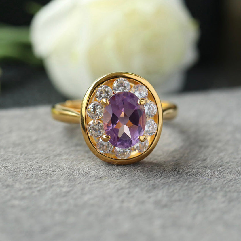 Bague ovale Halo Gem 6356