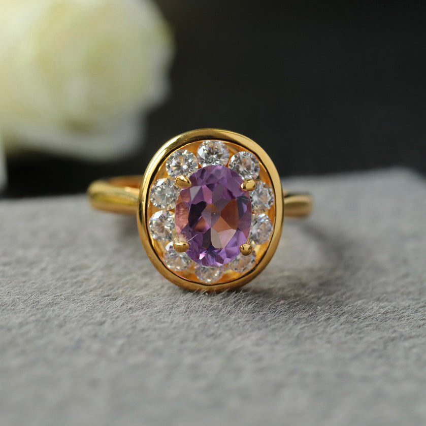 Bague ovale Halo Gem 6356