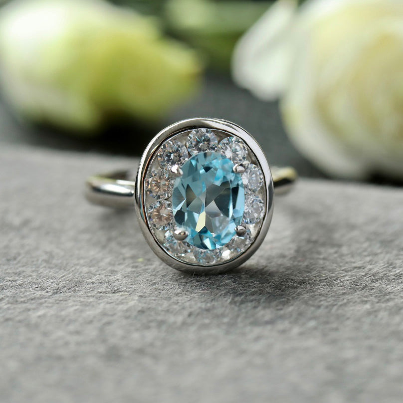 Bague ovale Halo Gem 6356