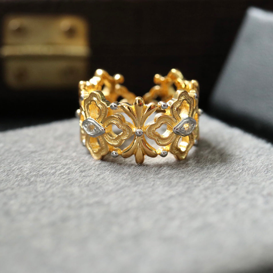 Bague en filigrane floral 6375