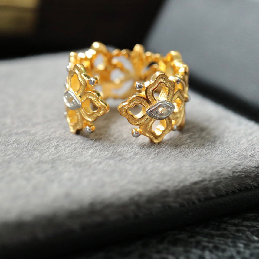 Bague en filigrane floral 6375