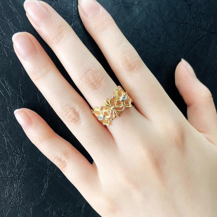 Bague en filigrane floral 6375