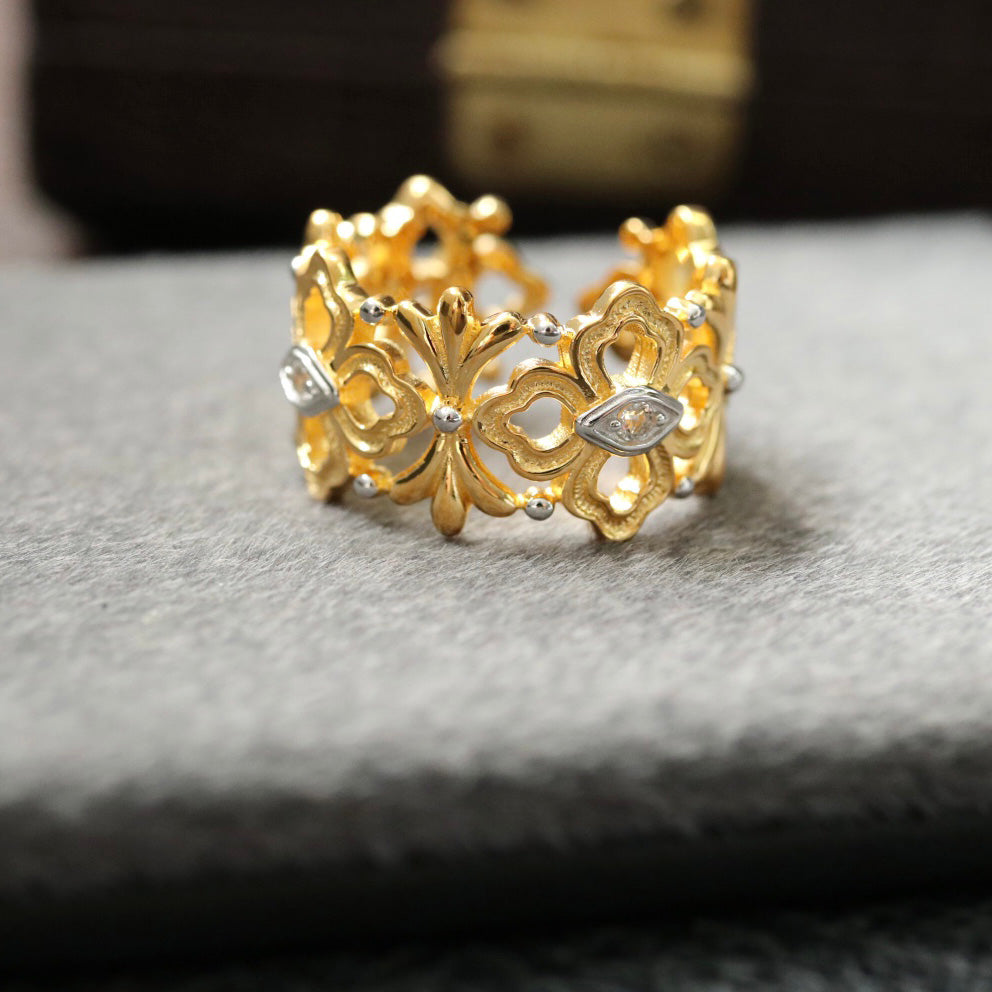 Bague en filigrane floral 6375