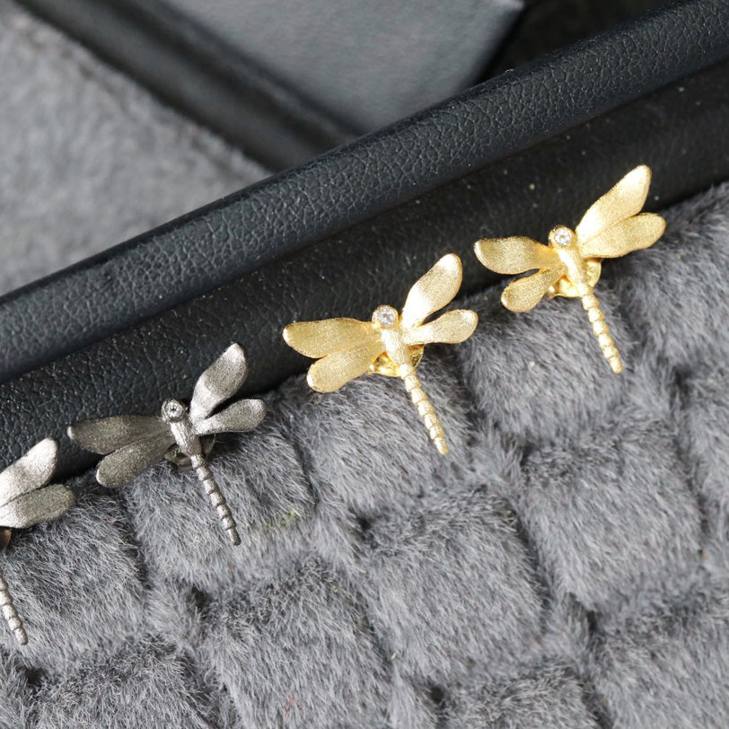 Boucles d'oreilles libellule soyeuse 6377