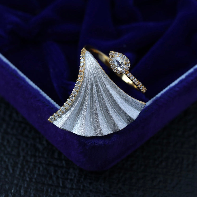 Bague Ginkgo Soyeuse Bicolore 6378
