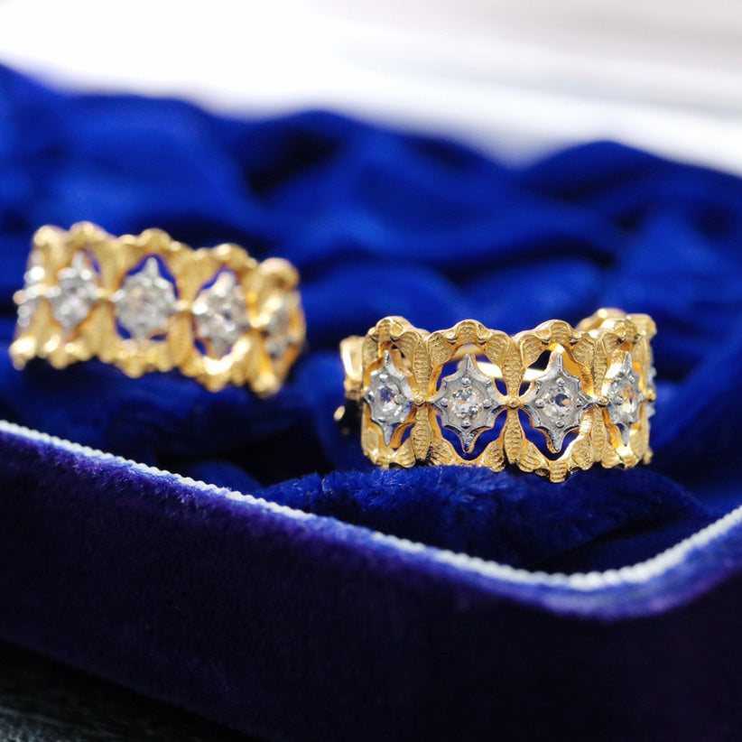 Boucles d'oreilles filigranes ajourées 6379
