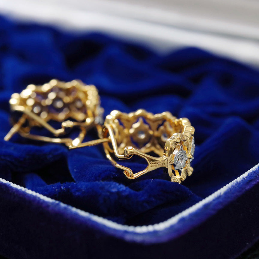 Boucles d'oreilles filigranes ajourées 6379