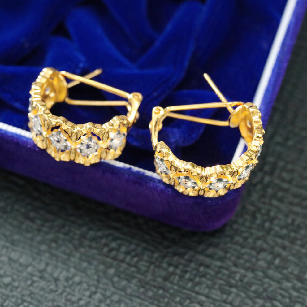 Boucles d'oreilles filigranes ajourées 6379