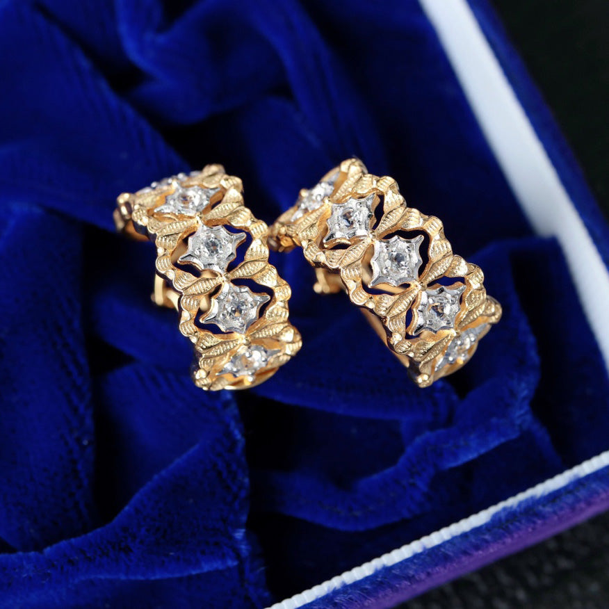 Boucles d'oreilles filigranes ajourées 6379