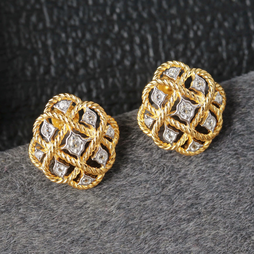 Boucles d'oreilles topaze chaîne corde 6384