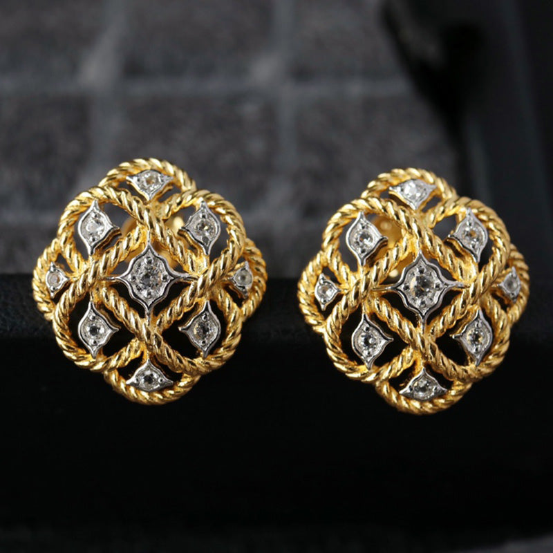 Boucles d'oreilles topaze chaîne corde 6384