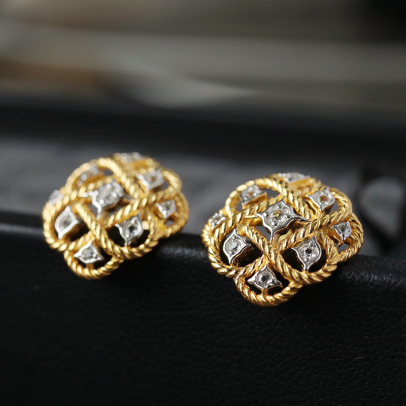Boucles d'oreilles topaze chaîne corde 6384