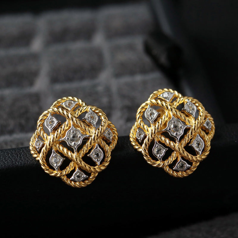 Boucles d'oreilles topaze chaîne corde 6384
