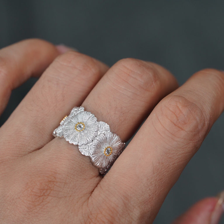Bague Marguerite Topaze Naturelle 6391
